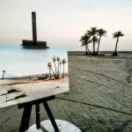 । শিল্পীর তুলিতে নিঝুম দ্বীপের নামার বাজার সৈকত ।